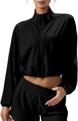 UPF 50+ Cropped Performance Shell - Ventilated Sun Defense for High-Intensity Activities