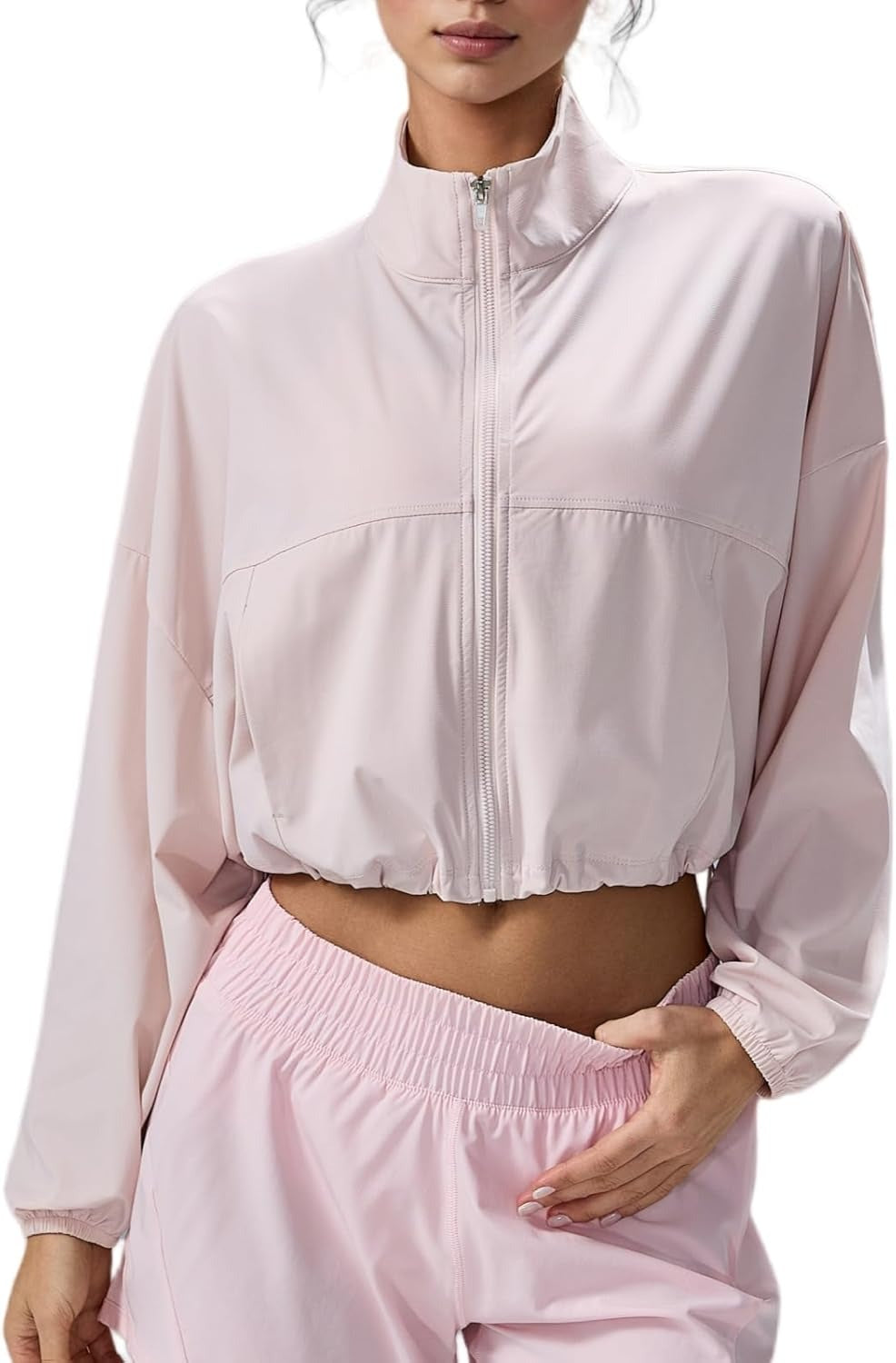 UPF 50+ Cropped Performance Shell - Ventilated Sun Defense for High-Intensity Activities