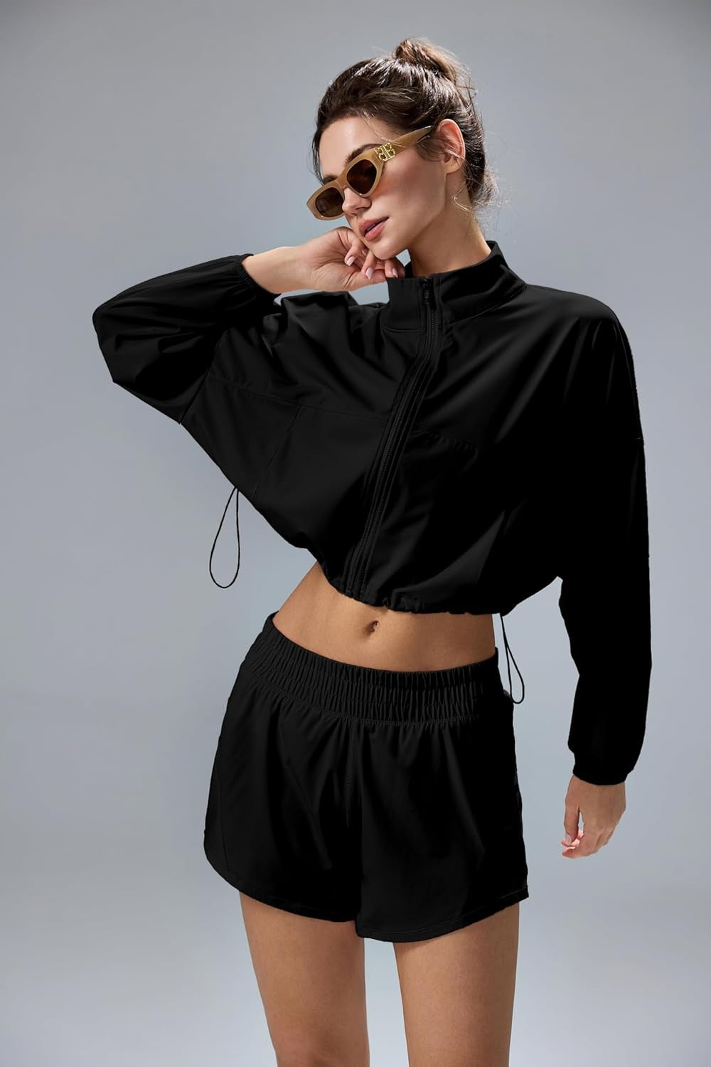 UPF 50+ Cropped Performance Shell - Ventilated Sun Defense for High-Intensity Activities