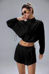 UPF 50+ Cropped Performance Shell - Ventilated Sun Defense for High-Intensity Activities