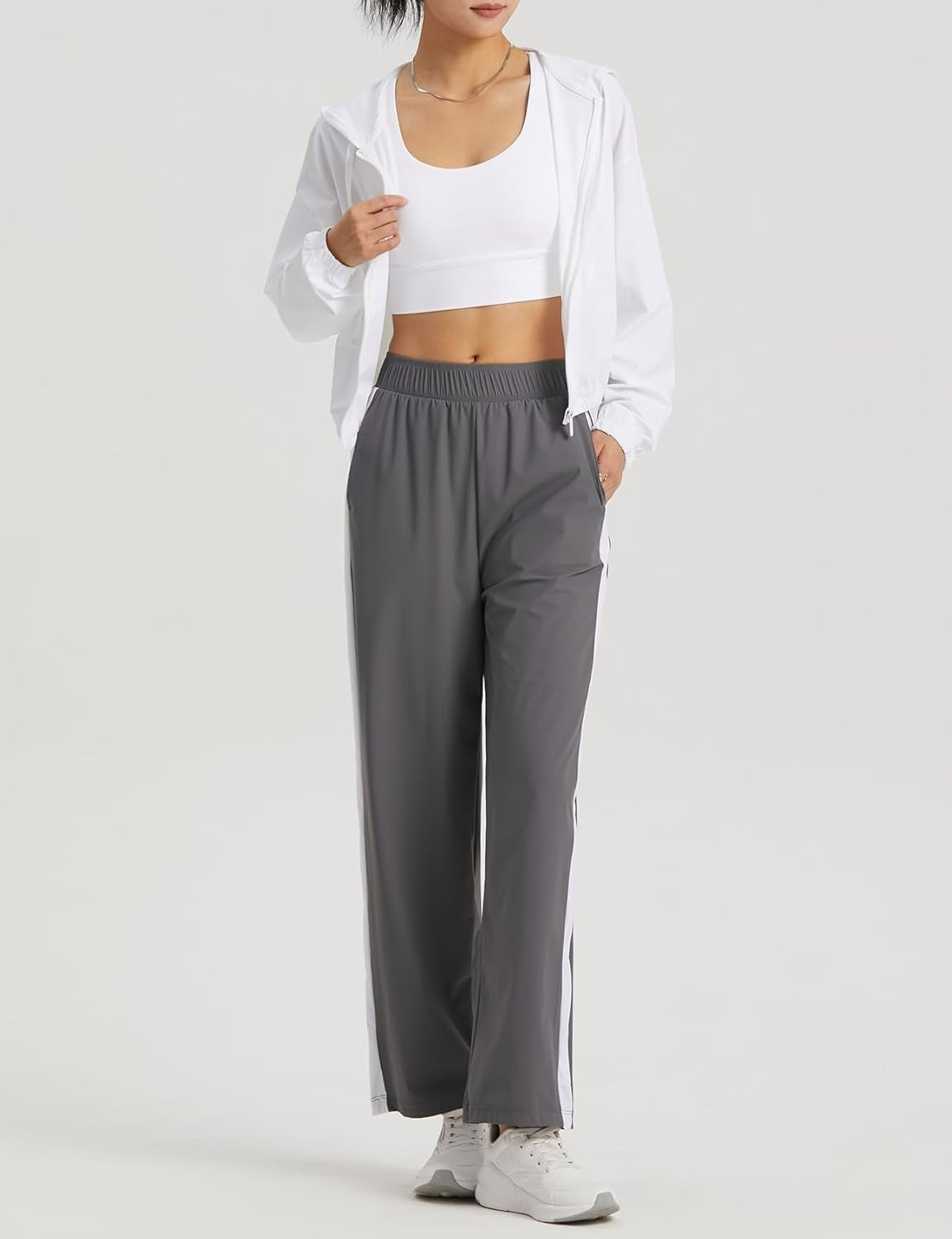 UPF 50+ Cropped Sun Hoodie - Ventilated Performance Layer for High-Intensity Activities