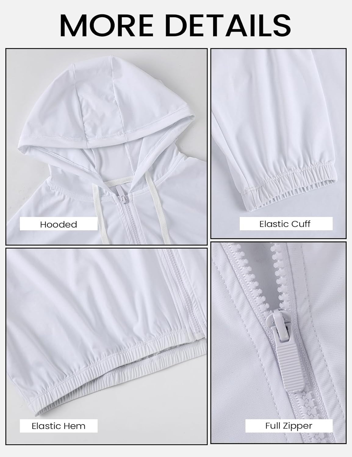 UPF 50+ Cropped Sun Hoodie - Ventilated Performance Layer for High-Intensity Activities