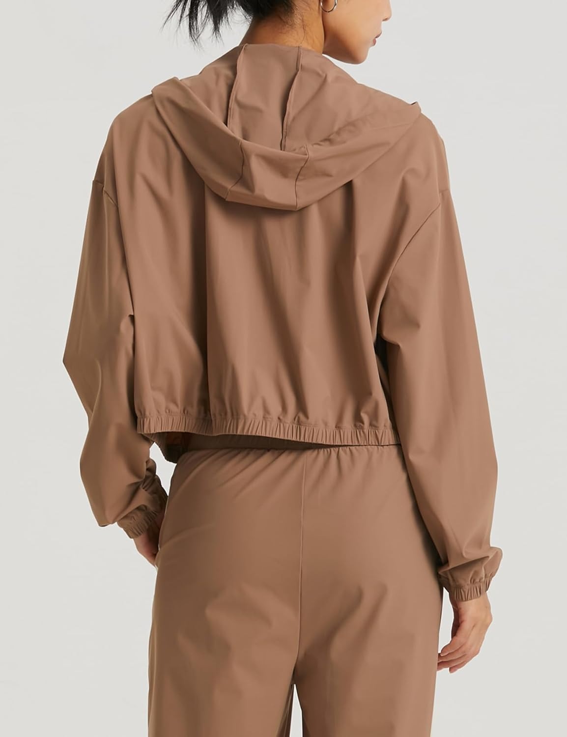 UPF 50+ Cropped Sun Hoodie - Ventilated Performance Layer for High-Intensity Activities