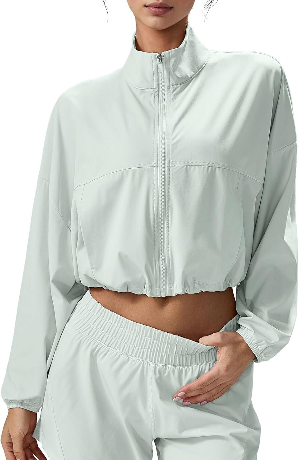 UPF 50+ Cropped Performance Shell - Ventilated Sun Defense for High-Intensity Activities