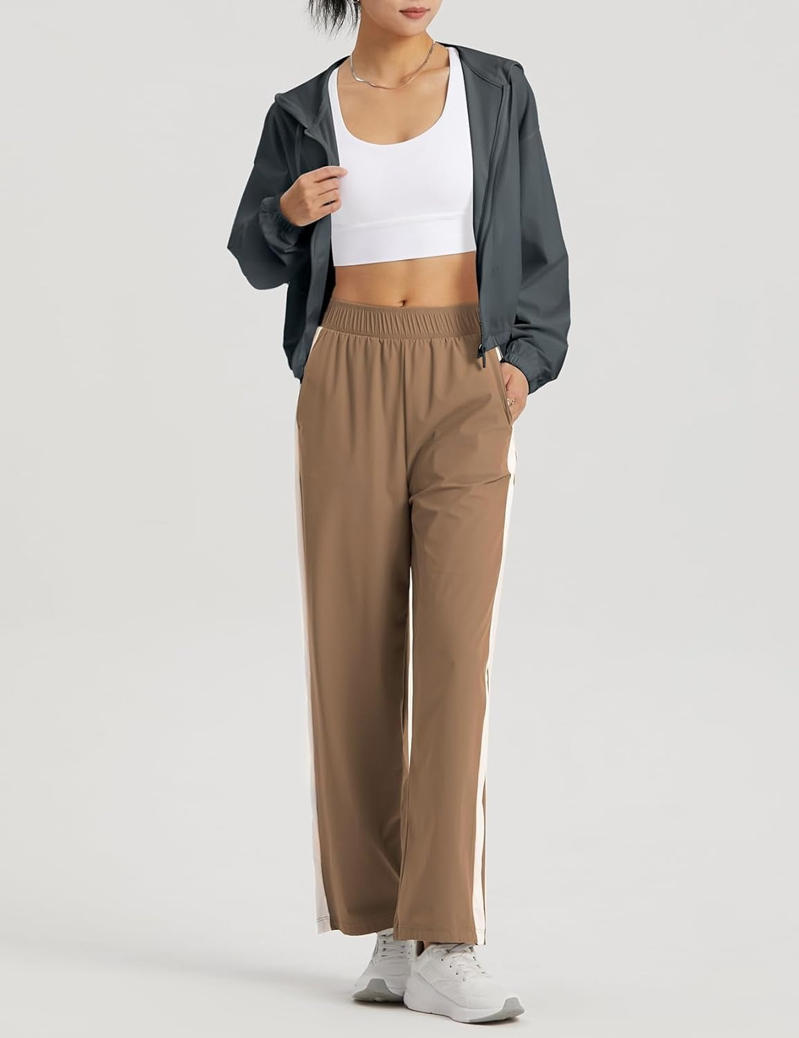 UPF 50+ Cropped Sun Hoodie - Ventilated Performance Layer for High-Intensity Activities