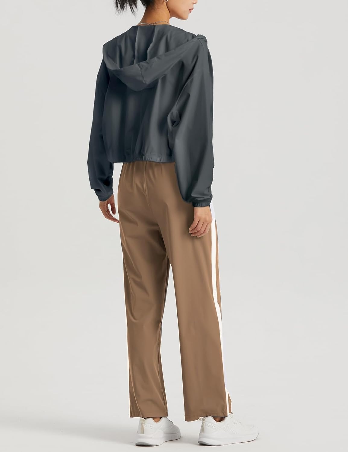 UPF 50+ Cropped Sun Hoodie - Ventilated Performance Layer for High-Intensity Activities